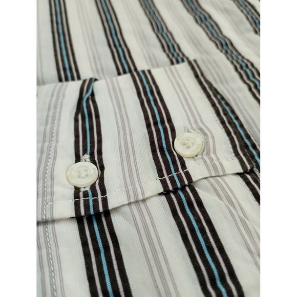 JUST CAVALLI Mens Striped Long Sleeve Shirt Size 50 EX COND - Picture 4 of 5